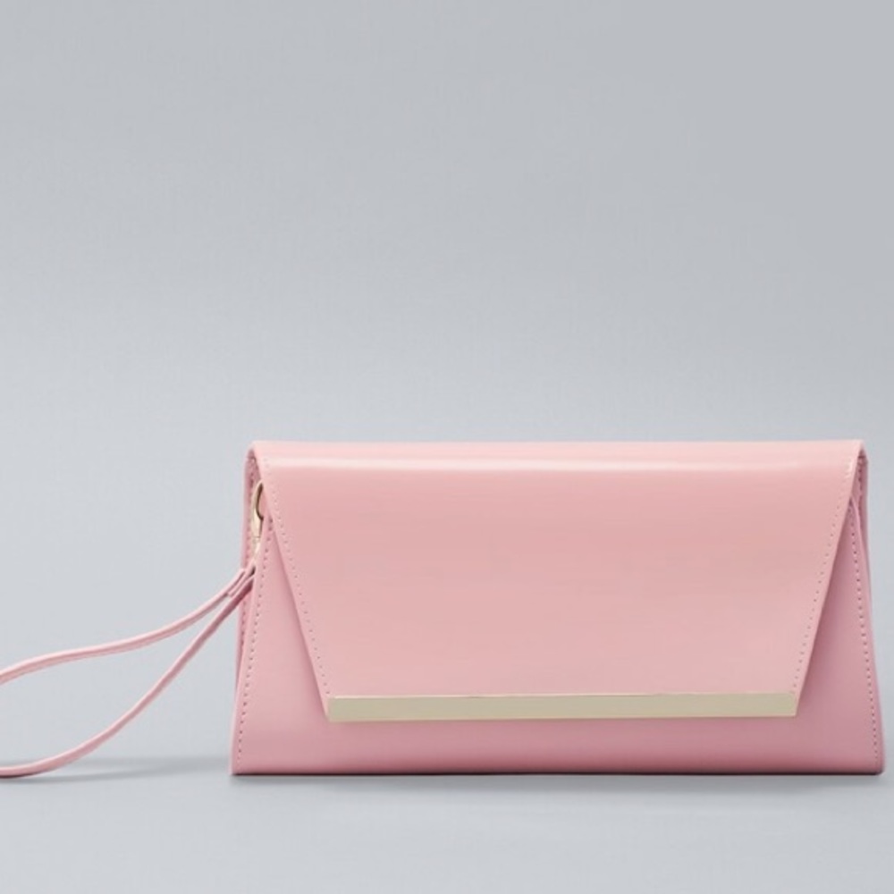 WHBM clutch with crossbody chain